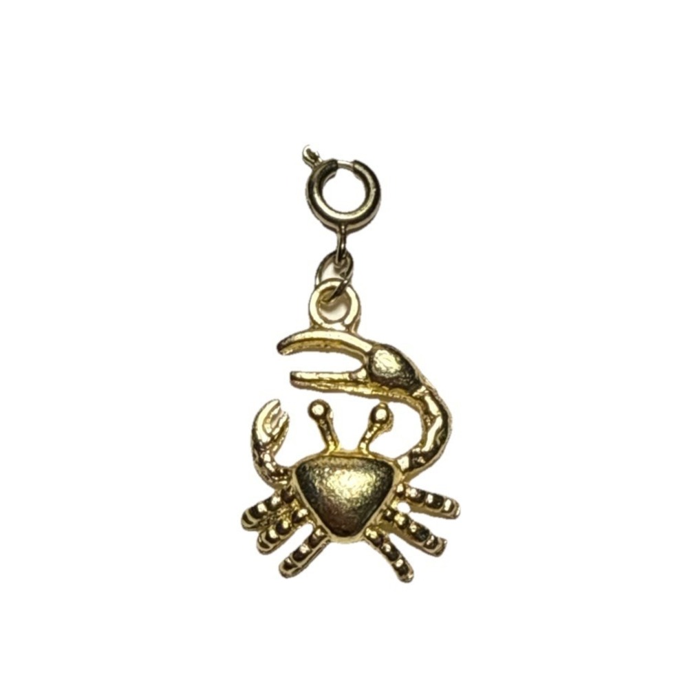 Diamonds Intl Crab Charm Gold Tone Spring Ring J-10C